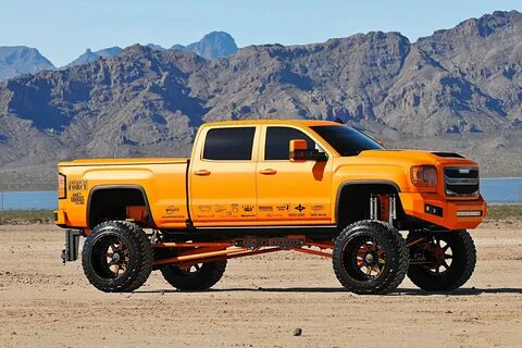 Sunny Orange GMC Sierra on American Force Wheels - CARiD.com