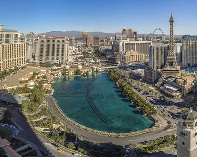 Скачать обои здания, Лас-Вегас, панорама, Невада, Las Vegas,