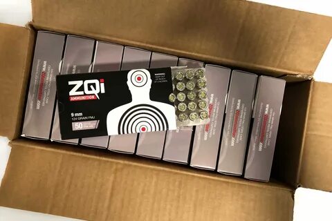 ZQI 9mm 124gr. Nickel-Plated Steel Case FMJ - 1000 Round Cas