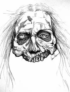 Realistic Zombie Drawings In Pencil - Фото база