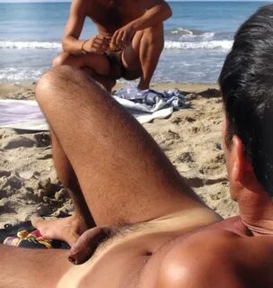 Gay men on nude beach