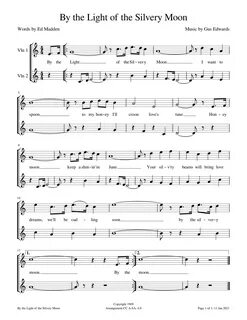 By the Light of the Silvery Moon Sheet music for Violin (Str