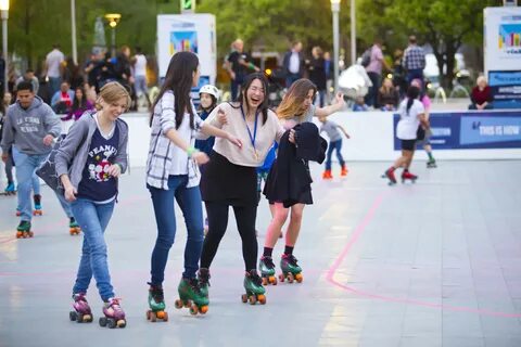 Discovery Green's outdoor roller rink is officially open for