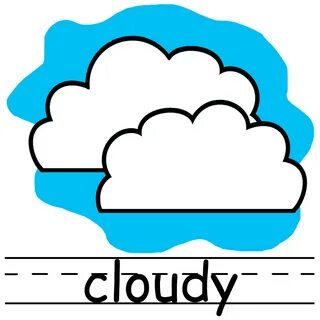 cloudy clipart black and white - Clip Art Library