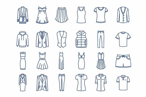 clothes icons vector (140541) Icons Design Bundles