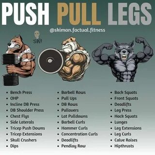 Push/Pull/Legs Split: 3-6 Day Weight Training Workout Schedu