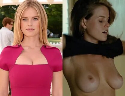 Элис Ив (Alice Eve) в одежде и голая (коллаж) - Nudography.L