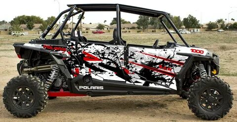 Polaris 1000 rzr 4 Red Schredder Graphic Kits Decal Wraps RZ