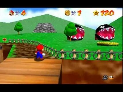 Attack of the Chain-Chomps in Super Mario 64 (Gameshark Code
