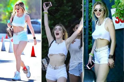 Bella Thorne flashes her underboob during a day out with her