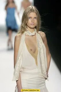 Hana Soukupova see through and tit out catwalk shots.