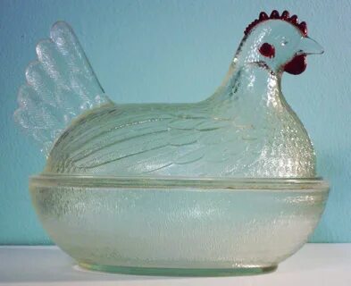 Indiana Glass Company Hen-on-Nest Dishes Indiana glass, Hens