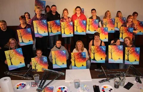 PHOTO FROM PAINT AND SIP HELD AT TAMAQUA COMMUNITY ARTS CENT
