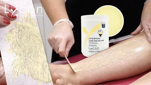 Leg Waxing with LYCOflex Vanilla Strip Wax LYCON Cosmetics -
