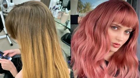 PERMANENT ROSE GOLD HAIR COLOR - YouTube