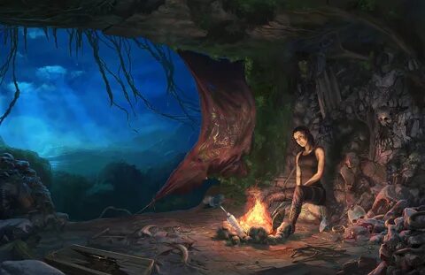 Картинки Tomb Raider Tomb Raider 2013 Лара Крофт пещере 2560