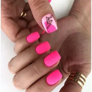 Дизайн ногтей летний розовый (54 фото)