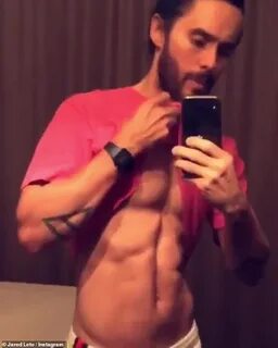 Jared Leto flashes his impeccably toned abs in an Instagram 