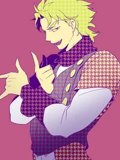 Safebooru - 1boy blonde hair dio brando houndstooth jojo no 