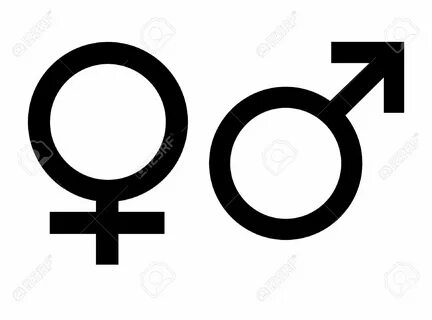 Male And Female Gender Symbols, Isolated On White Background