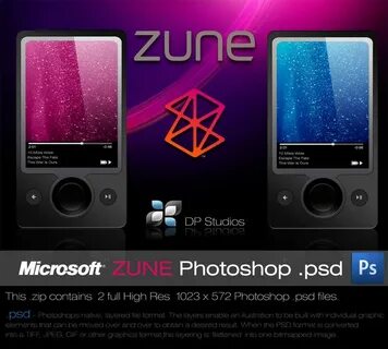 Microsoft ZUNE PSD by DigitalPhenom Zune, Microsoft, Psd