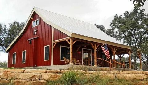 Country Barn Home Kit w/ Open Porch (9 Pictures) Barn house 