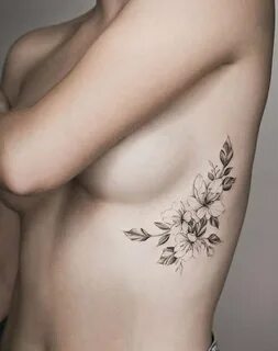 Татуировки для девушек на ребрах (79 фото)