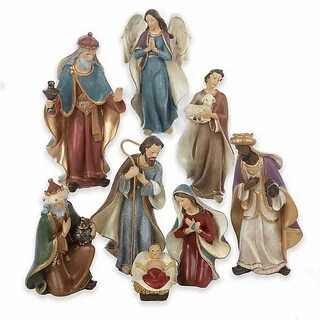 Kurt Adler 8-Piece 6.25-Inch Christmas Nativity Set Bed Bath