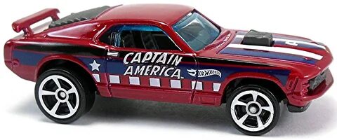 Hot Wheels 2016 Captain America Ford Mustang Mach 1 Red Prop