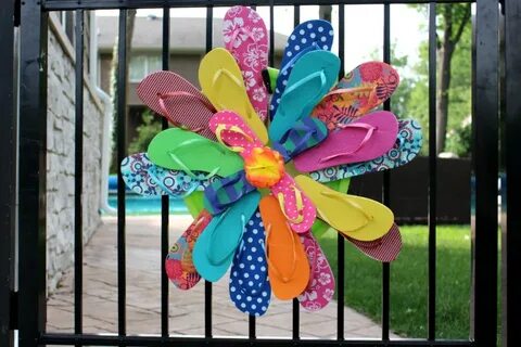 Flip Flop Beach Wreath miyachts Home Décor Home & Living