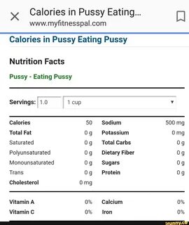 X Calories in Pussy Eating... www.myﬁtnesspaI.com Calories i