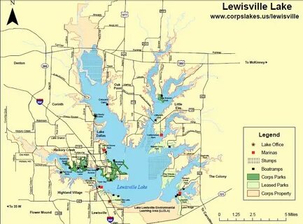 Lake Lewisville Fishing Map - Park Boston Zone Map