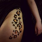 Leopard Print Thigh Tattoos - Best Images Hight Quality