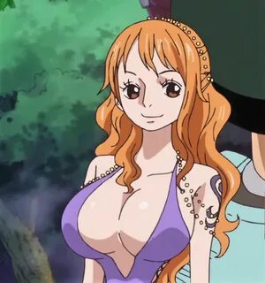 Nami - Blue dress Breast Expansion Jutstu! 2 by EcchiAnimeEd