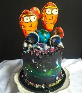 Rick And Morty Giant Heads Cake - CakeCentral.com