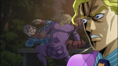 Giorno heals Mista but with Kira's theme (JJBA Golden Wind) 