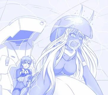 Safebooru - 1boy 1girl all fours blue bodysuit breasts broke