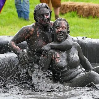 Mud Wrestling at the Lowland games.