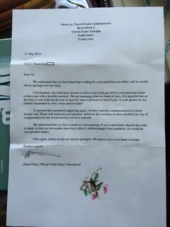 Tooth fairy failure apology letter Tooth fairy, How to apolo