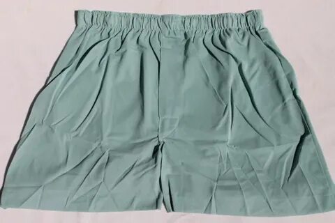 Vintage pale green nylon boxer shorts, 80s deadstock mens un