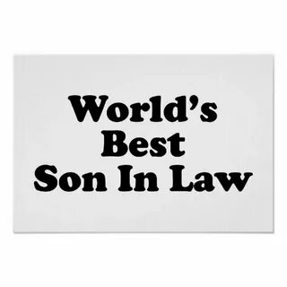 World's Best Son In Law Poster Zazzle.co.uk