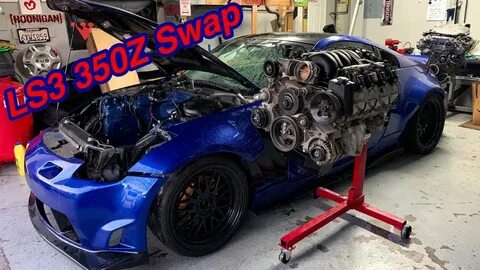 350Z: The LS3 swap begins now!!! - YouTube