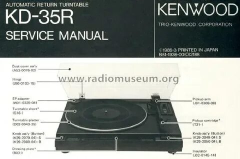 Belt Drive Automatic Return Turntable KD-35R R-Player Kenwoo