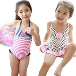 Retail New Girls Baby Kids White Dot Lovely Swimwear Swimsui