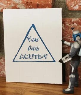 Nerdy Valentines Card You Are Acute-y Math Card by cardforli