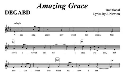 Amazing Grace - Recorder Support Amazing grace, Recorder she