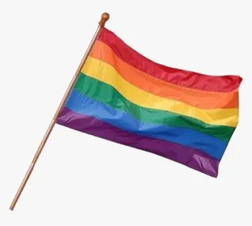 Pride Flag With Pole, HD Png Download , Transparent Png Imag