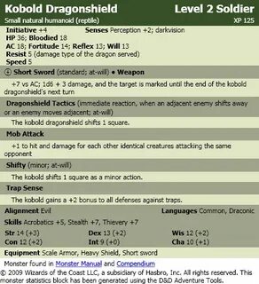 Kobold Stat Block 10 Images - Pin By Owellow S Fantasy Soup 