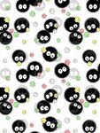 Ghibli Inspired Soot Sprites with Candy Pattern - White by p