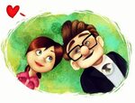 Carl & Ellie love Disney pixar characters, Funny cartoon pic